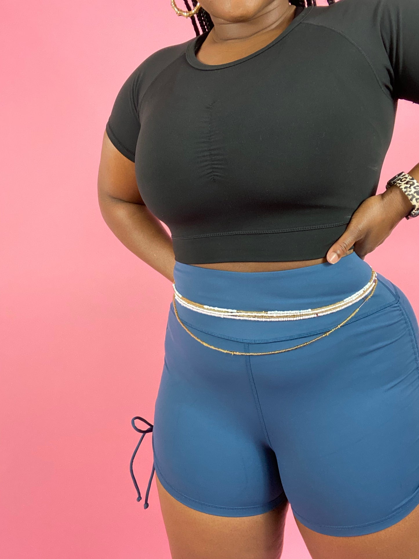 TEAL HOT GIRL SHORTS